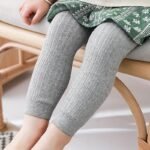 1 Pcs Girl'S Solid Color Versatile Legging, Soft Comfy Casual Tights For All Seasons - Image 7