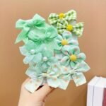 10-Pack Cute Pink Flower Bow Hair Ties For Girls - Image 7