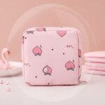 Chic Cartoon Printed Sanitary Napkin Organizer Bag, Multifunctional Travel Pouch With Zipper Makeup And Essentials For Valentine'S Day Gifts - Image 5