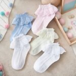 5 Pairs Of Girls Socks Lace Ruffle Breathable And Comfortable Dance Princess Socks - Image 3