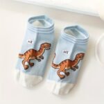 5 Pairs Of Toddler'S Cute Cartoon Dinosaur Pattern Low-Cut Ankle Socks, Soft Comfy Breathable Children'S Mesh Socks For Boys Girls All Seasons Wearing - Image 8