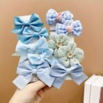 10-Pack Cute Pink Flower Bow Hair Ties For Girls - Image 12