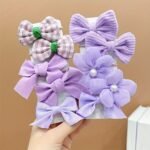 10-Pack Cute Pink Flower Bow Hair Ties For Girls - Image 16