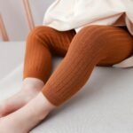 1 Pcs Girl'S Solid Color Versatile Legging, Soft Comfy Casual Tights For All Seasons - Image 2