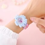 Adorable Girls' 3D Flower & Butterfly Cartoon Watch - Soft Pvc, Skin-Friendly Silicone Band, Quartz Movement, Non-Waterproof, Blue - Image 7