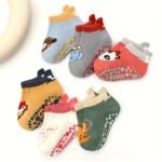 6 Pairs Baby Socks With Cute Cartoon Animal Patterns - Non-Slip Ankle Socks For Boys & Girls, Soft Breathable Fabric, Machine Washable, Spring/Fall Toddler Walking Socks For Indoor/Outdoor Play, Baby Socks, Playful Kids Footwear, Comfortable Kids Wear - Image 6