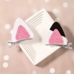 2Pcs Of Onion Powder Cat Ears Clips Cheapest Items Available Fashion Pink Cat Movie Star Series Daily Dress Up Hair Accessories - Image 8