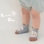 1 Pair Baby Socks With Cute Cartoon Animal Designs - Non-Slip, Breathable & Comfortable Infant Socks For 0-3 Years, Soft Fabric, All-Season Wear, Hand Wash Only, Baby Socks, Infant Footwear, Playful Sock Patterns, Durable Sock Material - Image 4