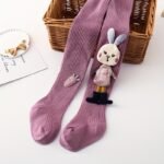 1-Pack Baby & Toddler Breathable Footed Socks With Cute Rabbit Eating Carrots Design - Soft Light Beige-Friendly All-Season Outfit-Boosters, Multi-Color Options For Girls & Boys 0-8 Years - Image 11