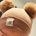 Winter Knitted Hat With Adorable Bear Ears & Pom-Pom - Stretchy Breathable Warm Beanie For Girls & Boys, Christmas Gift, White, Winter Hat, Festive Babywear, Cartoonish Cozy Style - Image 4