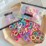 Basics Nylon Hair Ties, Mixed Color Small Fresh Hair Rope, High Elasticity Hair Bands For Girls - Image 4