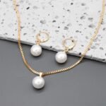 3Pcs Elegant Imitation Pearl Jewelry - Matching Necklace, Earrings & Ring For Teenager, Perfect For Birthdays, Christmas & Special Occasions, Ideal Gift For Family & Friends, Birthday Gift, For Teenager - Image 2
