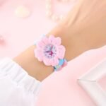 Adorable Girls' 3D Flower & Butterfly Cartoon Watch - Soft Pvc, Skin-Friendly Silicone Band, Quartz Movement, Non-Waterproof, Blue - Image 9