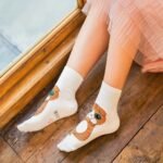5 Or 10 Pairs Girls' Cute Anime Cat Socks - Ankle-Length With Multi-Cat Designs (Black, Tabby, White) - Soft Polyester Everyday Winter & Fall Socks For Teen Girls - Machine Washable - Perfect Gift For Cat Lovers, Teenage Footwear, Playful Sock Designs, Knitted Texture, For Teenager - Image 4