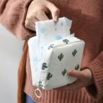 Chic Cartoon Printed Sanitary Napkin Organizer Bag, Multifunctional Travel Pouch With Zipper Makeup And Essentials For Valentine'S Day Gifts - Image 4