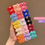 30Pcs Cute Colorful Hair Clips, Non-Damaging Polyester Bow Accessories For All Seasons And Casual Attire - Image 6