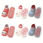 6 Pairs Baby Socks With Cute Cartoon Animal Patterns - Non-Slip Ankle Socks For Boys & Girls, Soft Breathable Fabric, Machine Washable, Spring/Fall Toddler Walking Socks For Indoor/Outdoor Play, Baby Socks, Playful Kids Footwear, Comfortable Kids Wear - Image 7
