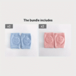 Toddler Knee & Elbow Guards - Soft Pastel (Pink, Green, Blue, Beige, Yellow) With Joyful Face Design - Non-Toxic, Protection For Crawling, Walking, Playground - Ideal For Babies & Kids 0-1 Years Old - Easy To Wear Everyday Knee And Elbow Pads, Crawling Safety, Fun Accessories, Durable Padding, Infant Safety Gear, New Parents - Image 11