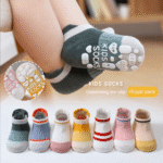 5-Pack Of Non-Slip Baby Girls' Low Cut Floor Socks, For Comfort And Safety