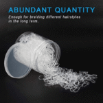 1500Pcs Kids Disposable Hair Ties - High Elastic Rubber Bands For Hair Styling & Accessories - Image 3