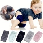 2Pcs 5 Colors Soft Elastic Knee And Elbow Brace Pads For Babies And Toddlers - Anti-Slip Crawling Safety Protector And Leg Cushion - Image 10