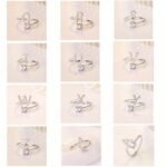 Trendy Letter Wrap Ring Inlaid Shining You Got An Alphabet To Choose Silvery Or Golden Make Your Call Match Daily Outfits - Image 18
