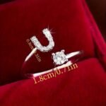 Trendy Letter Wrap Ring Inlaid Shining You Got An Alphabet To Choose Silvery Or Golden Make Your Call Match Daily Outfits - Image 14