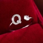 Trendy Letter Wrap Ring Inlaid Shining You Got An Alphabet To Choose Silvery Or Golden Make Your Call Match Daily Outfits - Image 27