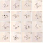 Trendy Letter Wrap Ring Inlaid Shining You Got An Alphabet To Choose Silvery Or Golden Make Your Call Match Daily Outfits - Image 16