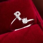 Trendy Letter Wrap Ring Inlaid Shining You Got An Alphabet To Choose Silvery Or Golden Make Your Call Match Daily Outfits - Image 26