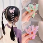 2Pcs Boho Chic Butterfly Spiral Hair Ties - Colorful Elastic Ponytail Holders For Girls, Perfect For Parties & Holidays, Hair Accessories - Image 8