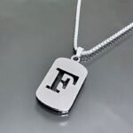 1Pc Initial Letter Pendant Necklace, 201 Stainless Steel, Hollow-Out Design, Non-Fading, Fashionable Punk Street Hip-Hop Accessory, Unisex Sweater Chain - Image 13
