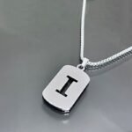 1Pc Initial Letter Pendant Necklace, 201 Stainless Steel, Hollow-Out Design, Non-Fading, Fashionable Punk Street Hip-Hop Accessory, Unisex Sweater Chain - Image 2