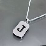 1Pc Initial Letter Pendant Necklace, 201 Stainless Steel, Hollow-Out Design, Non-Fading, Fashionable Punk Street Hip-Hop Accessory, Unisex Sweater Chain - Image 4