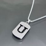 1Pc Initial Letter Pendant Necklace, 201 Stainless Steel, Hollow-Out Design, Non-Fading, Fashionable Punk Street Hip-Hop Accessory, Unisex Sweater Chain - Image 32
