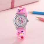 Fashionable Children'S Colorful Cartoon Wrist Watch For Ages 3-14, Pvc Strap, Plastic Case, Cute Round Dial With Quartz Movement, Non-Waterproof, White - By Dobroa - Image 7