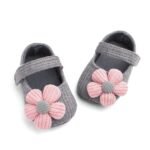 Princess Floral Slip-On Baby Shoes - Soft-Sole Fabric With Synthetic Insole, All-Season Comfort For Youngsters, Cute Flower Design In Pink, White, Red, And Light Blue, Baby Footwear | Floral Maryannette | Fabric Upper, Baby Shoes - Image 10
