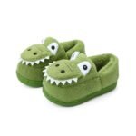Cute Green Fuzzy Slippers With Dinosaur Pattern For Toddler Girls Boys, In House Indoor - Image 10