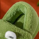 Cute Green Fuzzy Slippers With Dinosaur Pattern For Toddler Girls Boys, In House Indoor - Image 8