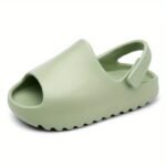 Toddler Baby Girls Open-Toed Sandals, Solid Color Soft-Soled Non-Slip Slides - Image 20