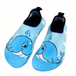 Youngsters' Lightweight Slip-On Swim Shoes - Quick-Dry Beach Water Shoes With Cartoon Whale & Designs, Soft Fabric & Tpr Sole For Outdoor Swimming, Pool, Lake, Beach, And Light Beige-Friendly Comfort - Image 9