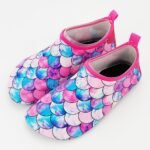 Toddler Girls Cute Colorful Fish Scale Print Breathable Casual Slip On Water Shoes, Outdoor Lightweight Quick Dry Non-Slip Beach Aqua Socks For Summer - Image 13