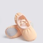 Girls' Soft Sole Ballet Dance Slippers - Lightweight Breathable Fabric Upper With Embroidered Design, Genuine Leather Sole For Spring/Summer Practice & Performance, Ballet Shoes, Performance Footwear, Decorative Embroidery, Durable Dance Footwear, Ballet Shoe For Girl, Ballet Shoes For Girls, Ballerina Shoe Girl - Image 12