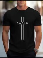 Men'S Sports Top With A Paris Letter Pattern Print - Image 11