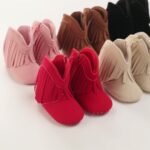 Toddler Ankle High Zippered Boots With Tassels, Geometric Pattern, Soft Fabric Upper/Insole/Sole, Round Toe, Platform Heel, Fashionable Walking Shoes For Baby Girls 0-1 Years, Spring/Fall Collection - Image 16