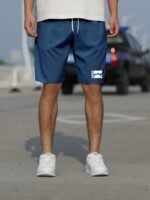 Men'S Slim Fit Shorts With Pockets For Summer Outdoor, Casual Letter Print Slightly Stretch Drawstring Graphic Clothes - Image 2
