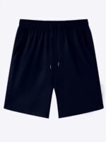 Men'S Plus Size Knit Shorts - Elastic Drawstring Waist Casual Summer Shorts, Breathable Lightweight Fabric, Solid Color Versatile For Casual Attire, Plus Size - Image 8