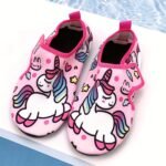 Cute Cartoon Toddler Water Shoes With Closure - Lightweight Quick-Dry Breathable Fabric & Non-Slip Tpr Sole For Beach, Pool, Outdoor Summer Activities - Pink Girls & Boys Aqua Socks, Beach Wear | Fun Pattern Footwear | Adjustable Strap Footwear, High Quality Shoes - Image 12