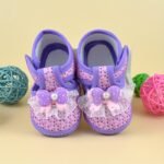 Cute Bowknot Polka Dot Sneakers For Baby Girls, Lightweight Non Slip Shoes For Indoor Outdoor Walking, Spring And Autumn