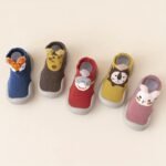 Baby Socks Shoes Kids Toddler First Walkers Cartoon Animal Pattern Soft Non-Slip Sole Breathable Rubber Floor Shoes For Boys And Girls